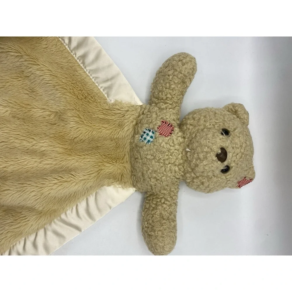 My‎ Banky Tan Teddy Bear Security Blanket Lovey Billy Plush Satin Beige